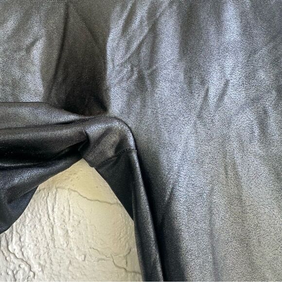SPANX Faux Leather Legging Women Medium Black High Waist Rise - Picture 6 of 10